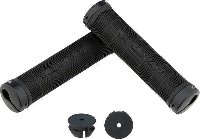 Chromag Puños de manillar Palmskin Lock On - black-black/142 mm