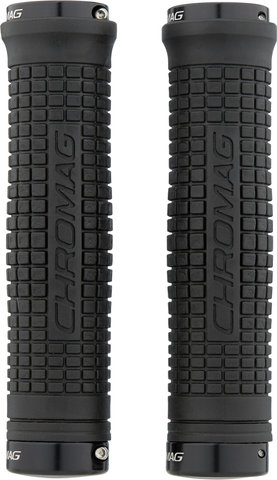 Chromag Squarewave XL Lock On Handlebar Grips - black-black/146 mm