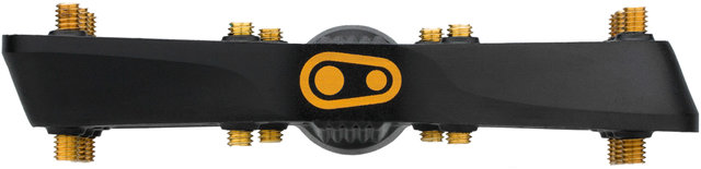 crankbrothers Pedales de plataforma Stamp 11 - black-gold/small