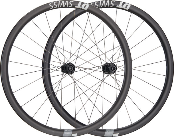 DT Swiss Juego de ruedas ERC 1400 DICUT 35 Carbon Disc Center Lock 28" - negro/28" set (RD 12x100 + RT 12x142) Shimano