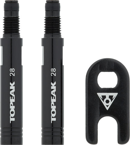 Topeak Set de 2 Extensions de Valve Valve Extender - noir/70 mm