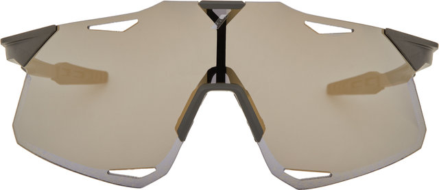 100% Hypercraft Mirror Sport Sunglasses - matte black/soft gold mirror