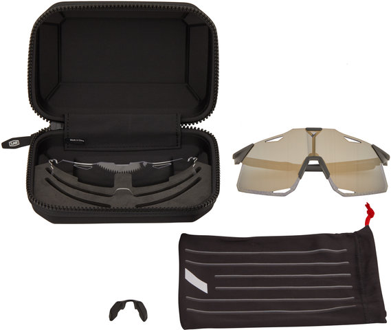 Lunettes de Sport Hypercraft Mirror - matte black/soft gold mirror