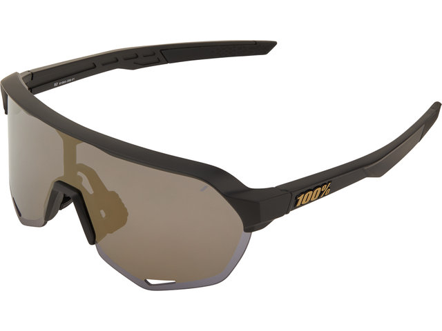 S2 Mirror Sportbrille - matte black/soft gold mirror