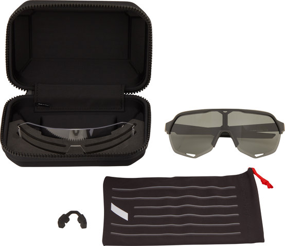 100% S2 Smoke Sports Glasses - soft tact black/smoke