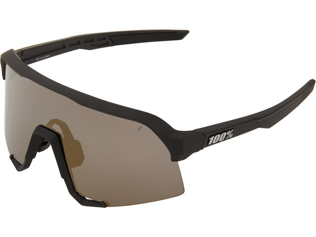 Lunettes de Sport S3 Mirror - soft tact black/soft gold mirror