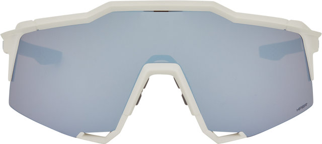 100% Speedcraft Hiper Sportbrille - matte white/hiper blue multilayer mirror