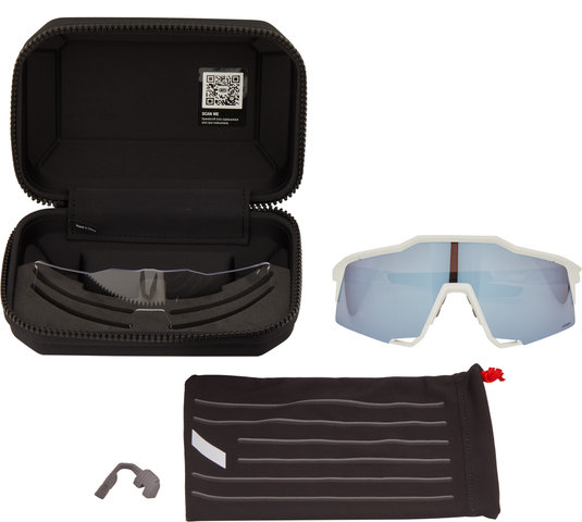 Lunettes de Sport Speedcraft Hiper - matte white/hiper blue multilayer mirror