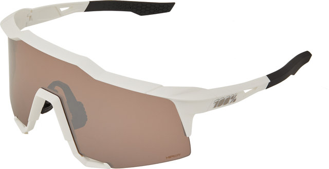 100% Speedcraft Hiper Sports Glasses - matte white/hiper silver mirror