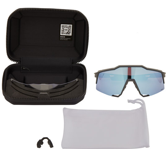Lunettes de Sport Speedcraft Hiper - matte black/hiper blue multilayer mirror
