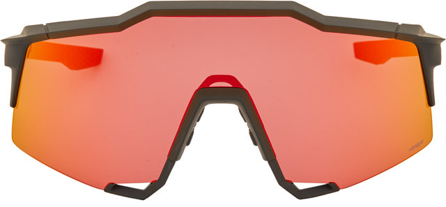 Speedcraft Hiper Sportbrille - soft tact black/hiper red multilayer mirror