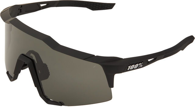 100% Speedcraft Smoke Sports Glasses - soft tact black/smoke