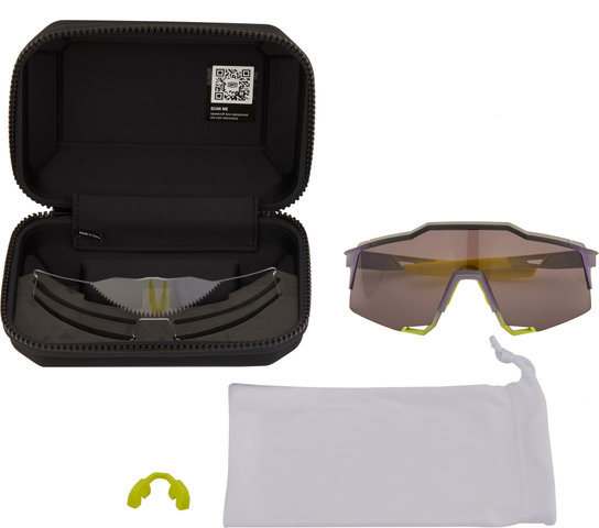 100% Gafas deportivas Speedcraft Smoke - matte metallic digital brights/dark purple