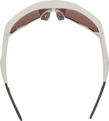 100% Speedtrap Hiper Sportbrille - matte white/hiper blue multilayer mirror