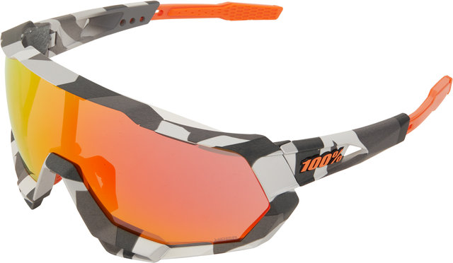 100% Gafas deportivas Speedtrap Hiper - soft tact grey camo/hiper red multilayer mirror