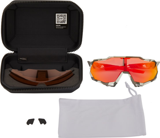 Lunettes de Sport Speedtrap Hiper - soft tact grey camo/hiper red multilayer mirror