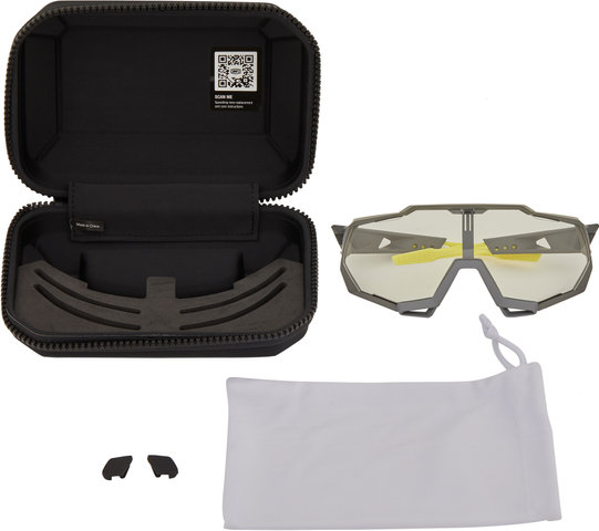 100% Speedtrap Photochromic Sportbrille - soft tact cool grey/photochromic