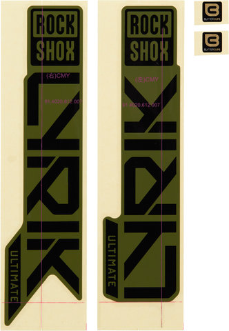 RockShox Decal Kit for Lyrik Ultimate as of 2023 Model - gloss green-gloss black/universal