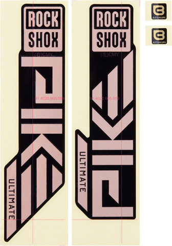 RockShox Decal Kit for Pike Ultimate as of 2023 Model - gloss black-matte copper foil/universal