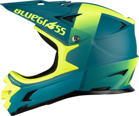 Intox Full-Face Helmet - petrol blue-fluo yellow-matt/54 - 56 cm