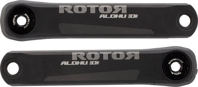 Rotor ALDHU 3D+ 1-fach Kurbelgarnitur Direct Mount, Q-Rings - schwarz-matt | 172,5 mm 38 Zähne