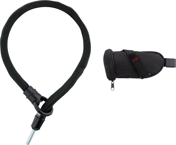 Ivy Tex Adaptor Chain ACH IVY 6KS Einsteckkette + ST5950 Satteltasche - black/100 cm