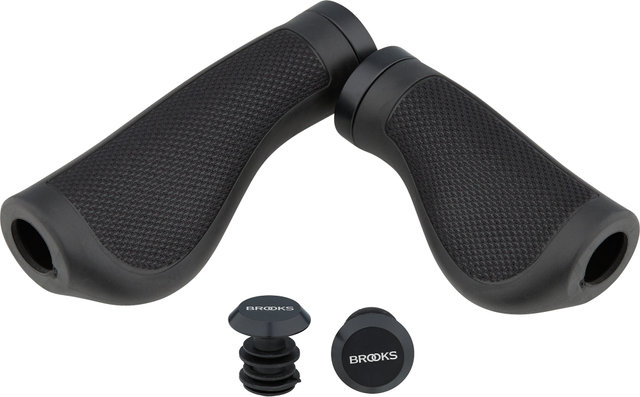 Brooks Poignées Cambium Ergonomic Rubber pour Levier Rotatif Unilatéral - black/130 mm / 100 mm