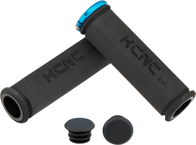 KCNC EVA Lock On Grips - black-blue/120 mm
