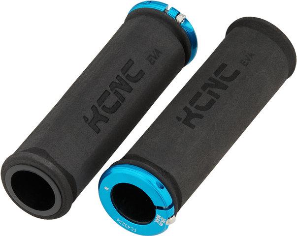 KCNC Poignées EVA Lock On - black-blue/120 mm