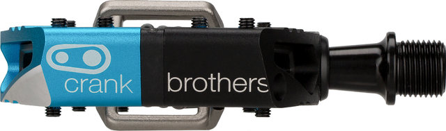 crankbrothers Pedales de clip Mallet E LS - black-electric blue