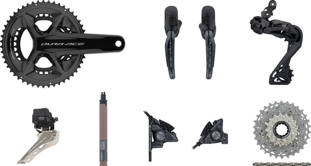 Shimano Dura-Ace Di2 R9250 2x12 34-50 Groupset w/ Disc Brake - black/Shimano Road 12-speed/Braze-on/172,5 mm/11-30/Shimano Road/without