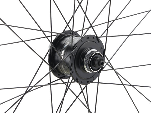 bc basic Mountain Deore Disc Center Lock P-22 29" Laufrad - schwarz/29" VR 9x100 Dynamo