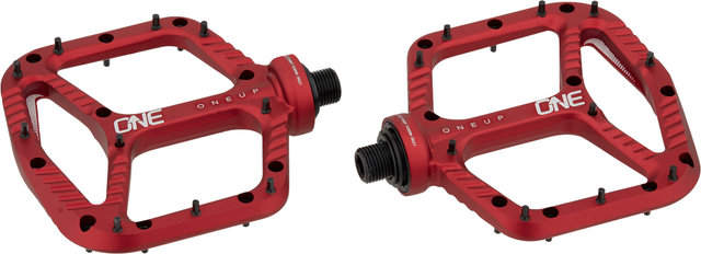 OneUp Components Aluminium Platform Pedals - red/universal