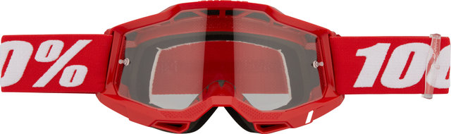 100% Accuri 2 OTG Clear Lens Goggle - neon red/clear