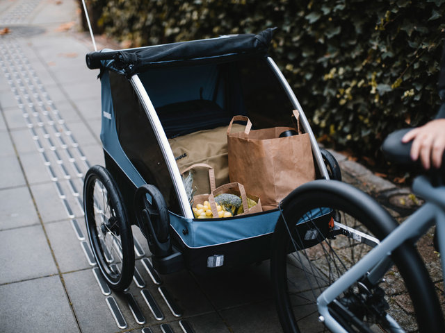 Remolque para niños Courier - aegean blue/universal