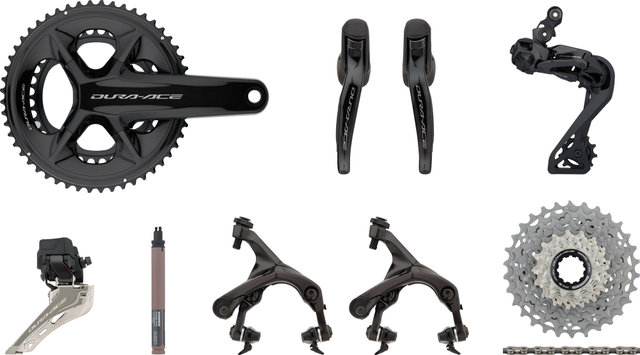 Shimano Groupe Dura-Ace Di2 R92502x12 40-54 - noir/175,0 mm 40-54, 11-30