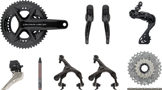 Shimano Dura-Ace Di2 R9250 Gruppe 2x12 36-52 - schwarz/172,5 mm 36-52, 11-30