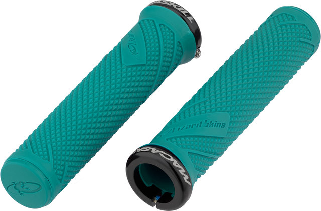 Lizard Skins Danny MacAskill Lock-On Handlebar Grips 137 mm - teal/137 mm