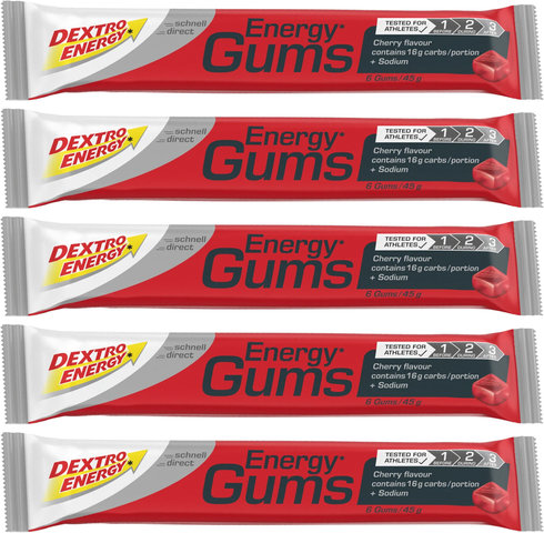 Dextro Energy Energy Gums - 5 unidades - cherry/225 g