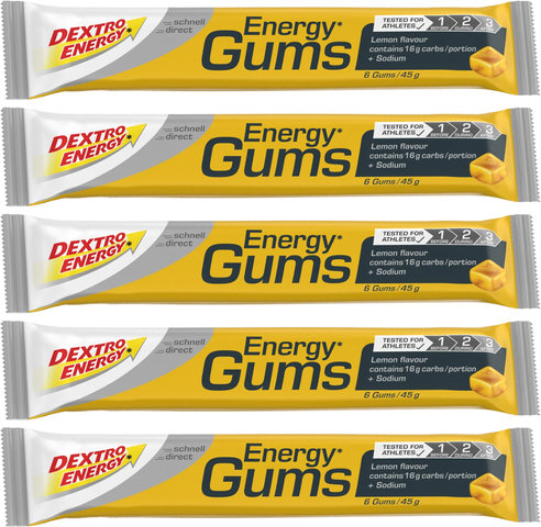 Dextro Energy Energy Gums - 5 unidades - lemon/225 g