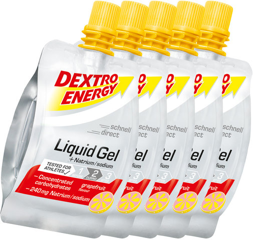 Dextro Energy Liquid Gel - 5 Stück - grapefruit - natrium/300 ml