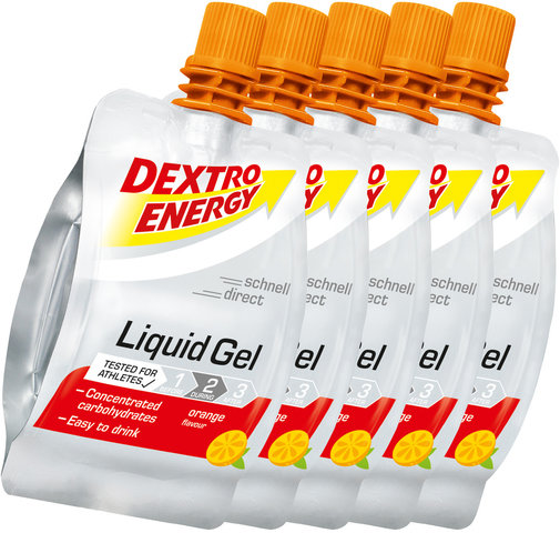 Dextro Energy Liquid Gel - 5 Stück - orange/300 ml