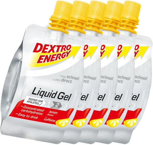 Dextro Energy Liquid Gel - 5 unidades - lemon - caffeine/300 ml