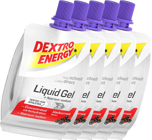 Dextro Energy Liquid Gel - 5 Stück - blackcurrant/300 ml