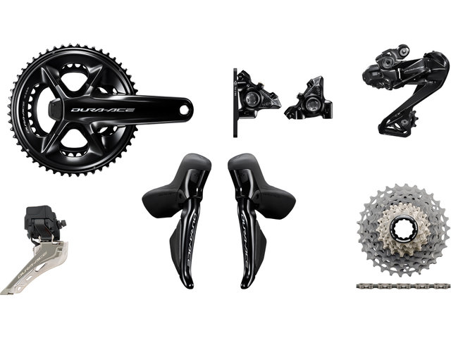 Grupo Dura-Ace Di2 R9250 Powermeter con freno de disco 2x12 40-54 - negro/172,5 mm 40-54, 11-30