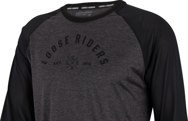 Loose Riders Heather Raglan LS Jersey - dark grey/M