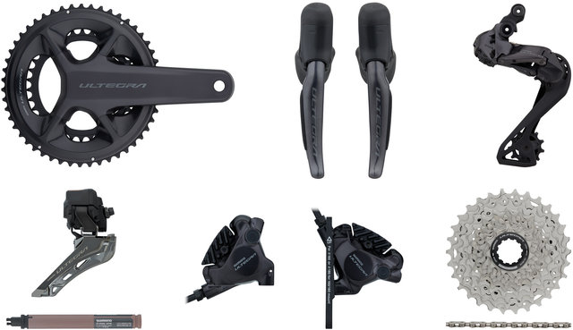 Shimano Grupo Ultegra Di2 R8150 2x12 34-50 con freno de disco - antracita/172,5 mm 34-50, 11-30