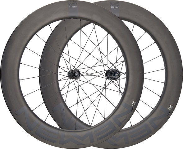 NEWMEN Advanced SL R.80 Streem Center Lock Disc Carbon 28" Wheelset - black-black/28" set (front 12x100 + rear 12x142) Shimano