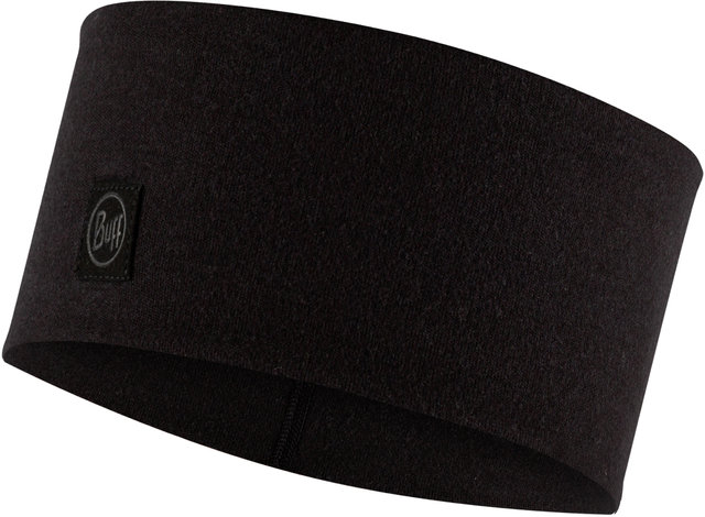 Merino Wide Stirnband - solid black/universal