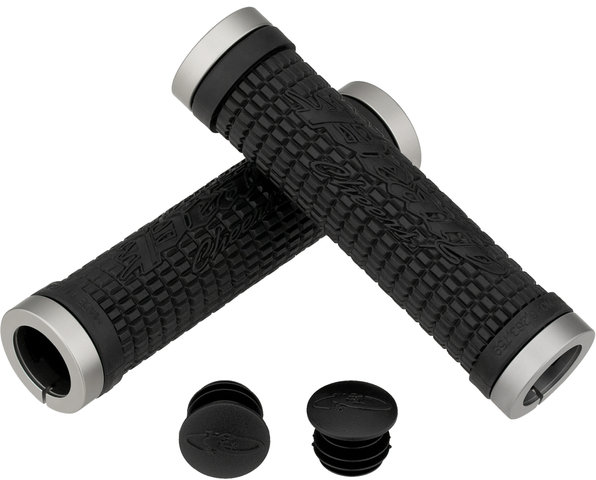 Lizard Skins Peaty Cheers Signature Lock On Lenkergriffe - black/130 mm